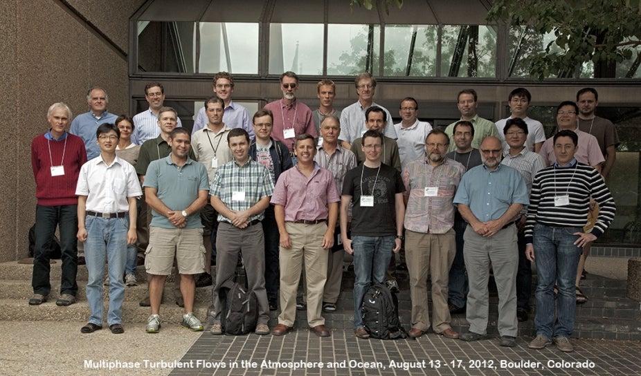 Multiphase Turbulent Flows in the Atmosphere and Ocean Workshop 2012 group photo