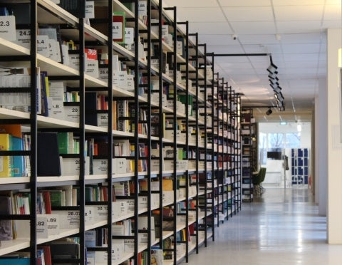 Books on a shelf